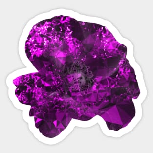 Purple crystal flower Sticker